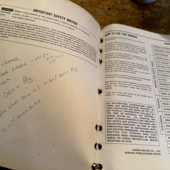 SOLD!!! 1997-1998 Honda Valkyrie GL1500C/CT Service Manual - Picture 4 of 4